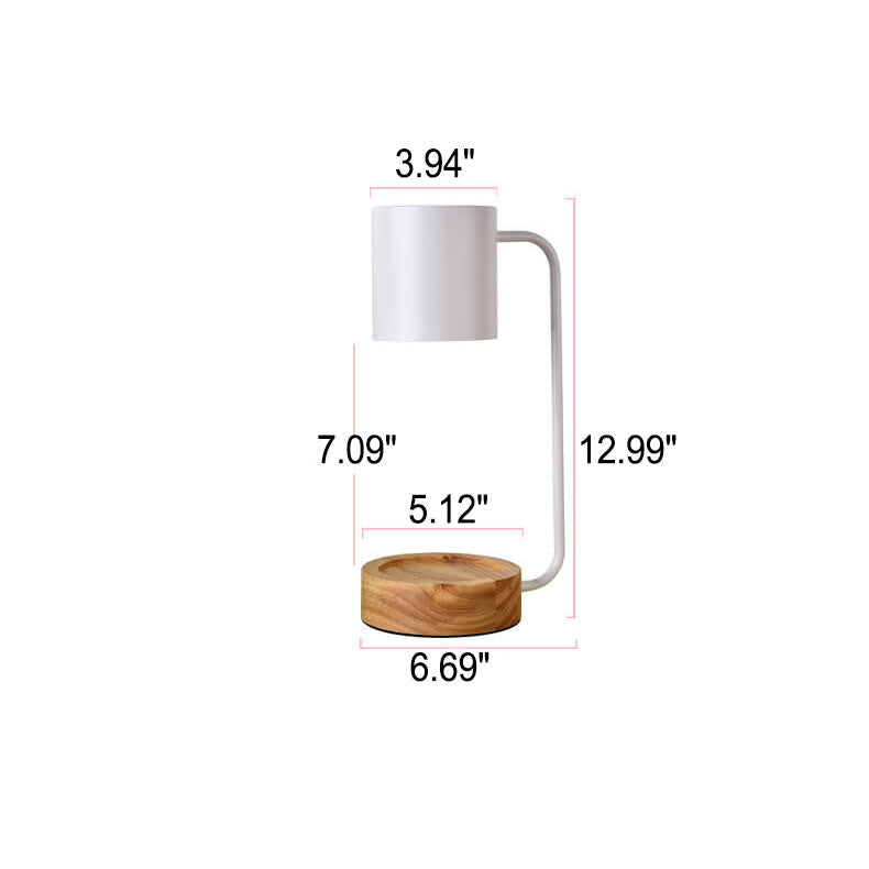 Japanese Minimalist Wood Table Lamp with Dimming Feature for Modern Decor