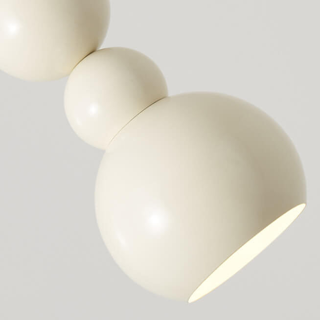 Elegant Cream Iron Gourd Chandelier Skewers for Dining Room Lighting