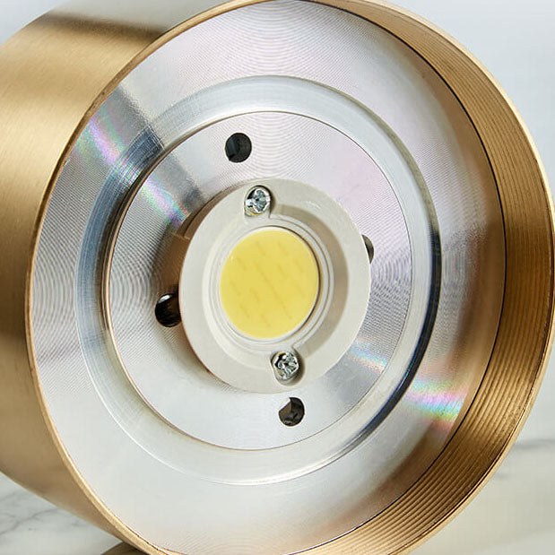 Contemporary Ultra-Thin Copper LED Flush Mount Light for Hallway Decor