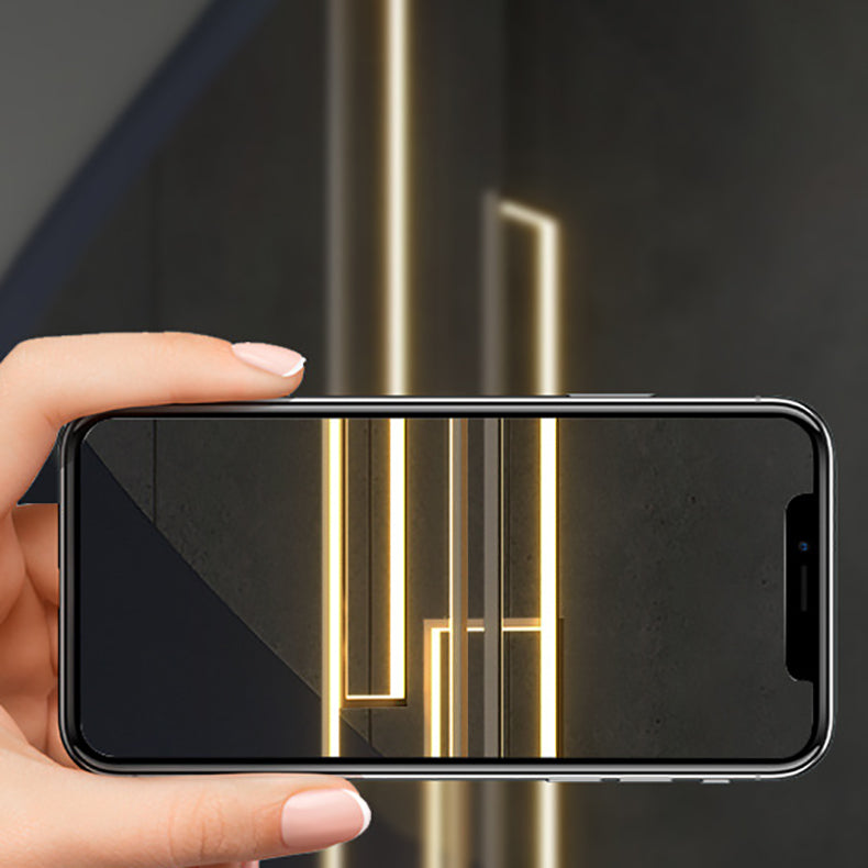 Sleek Black Minimalist Iron and Aluminum LED Chandelier for Stairway