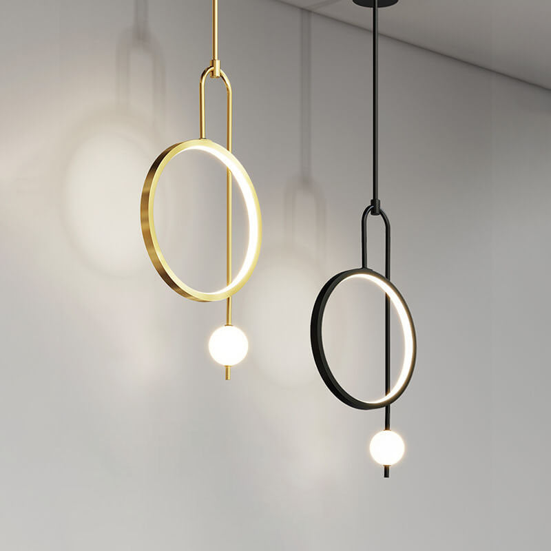 Modern Acrylic LED Chandelier with Circular Design for Dining Room