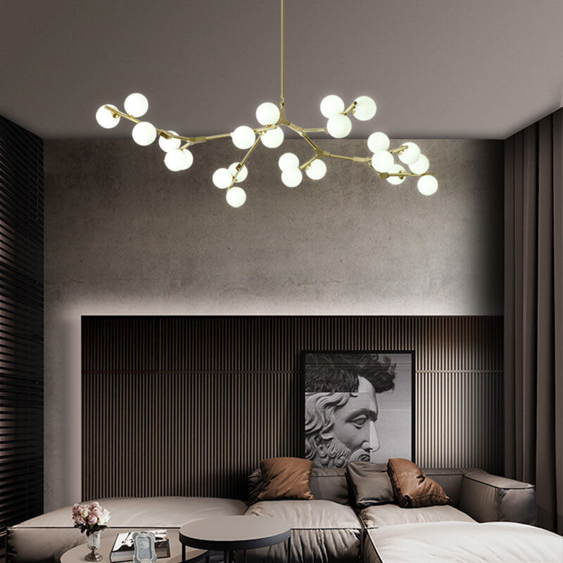 Modern Glass Chandelier with 12/18/24 Lights for Stylish Living Room