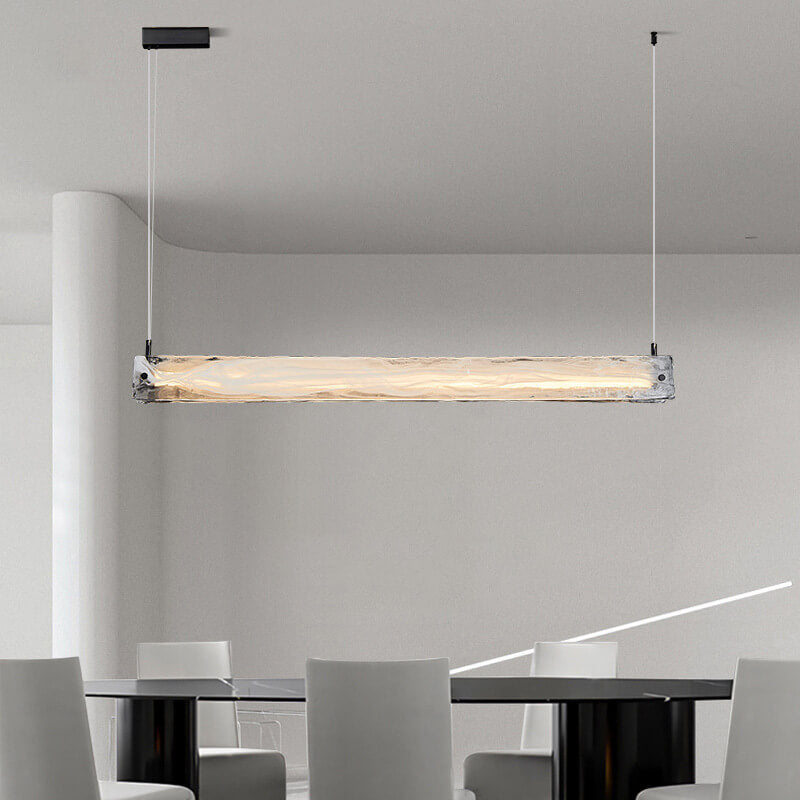Modern Clear Glass LED Chandelier Pendant Light for Kitchen Island