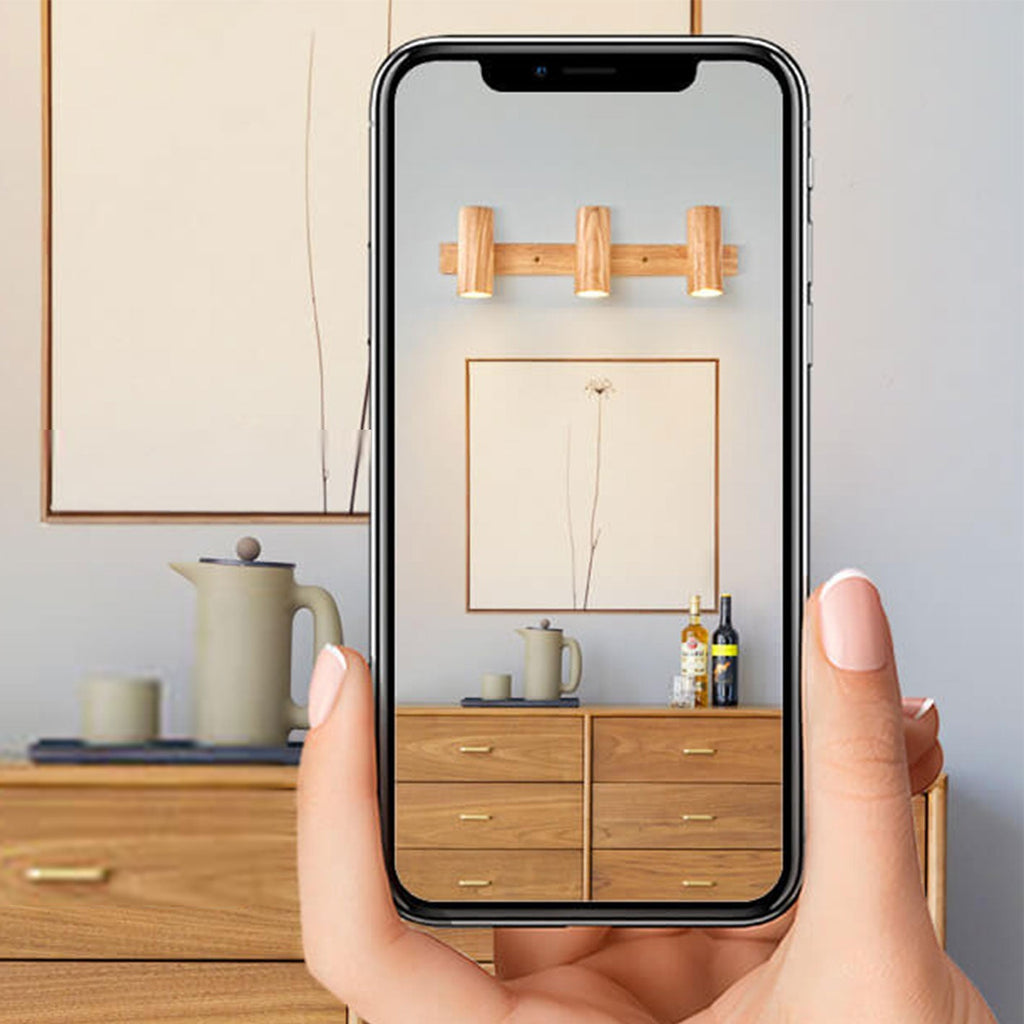 Sleek Minimalist Wooden Track Wall Sconce Lamp for Modern Living Spaces