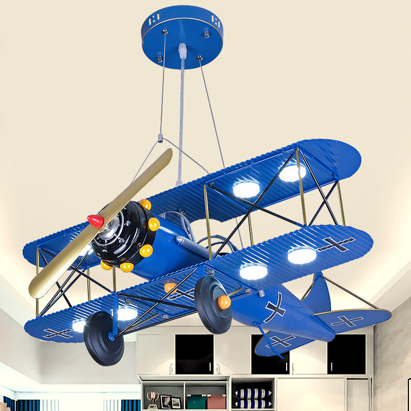 Colorful Acrylic Kids Aircraft LED Chandelier for Modern Bedroom Decor