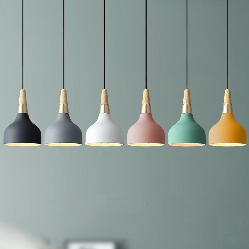 Contemporary Macaron Disc 1-Light Pendant Lamp for Kitchen & Dining Room