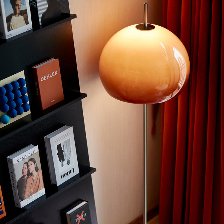 Vintage-Inspired Glass Mushroom Floor Lamp with 2 Lights for Living Room