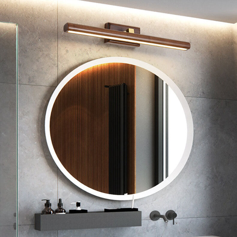 Nordic Beechwood Copper LED Vanity Wall Sconce for Bathroom & Living Room