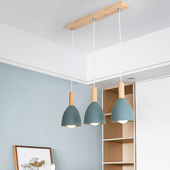Nordic Minimalist Solid Color Macaron Chandelier for Modern Living Spaces