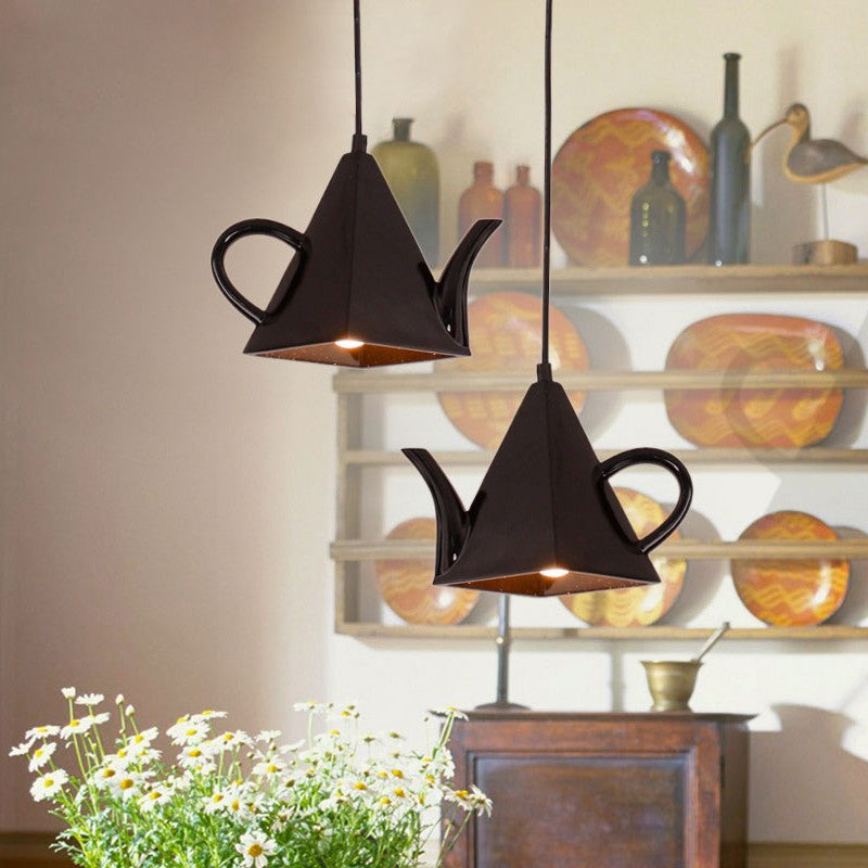 Modern Resin Teapot Pendant Light Fixture for Contemporary Living Room