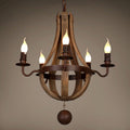 Rustic Wooden Branch Chandelier Candle Holder for Living Room Decor