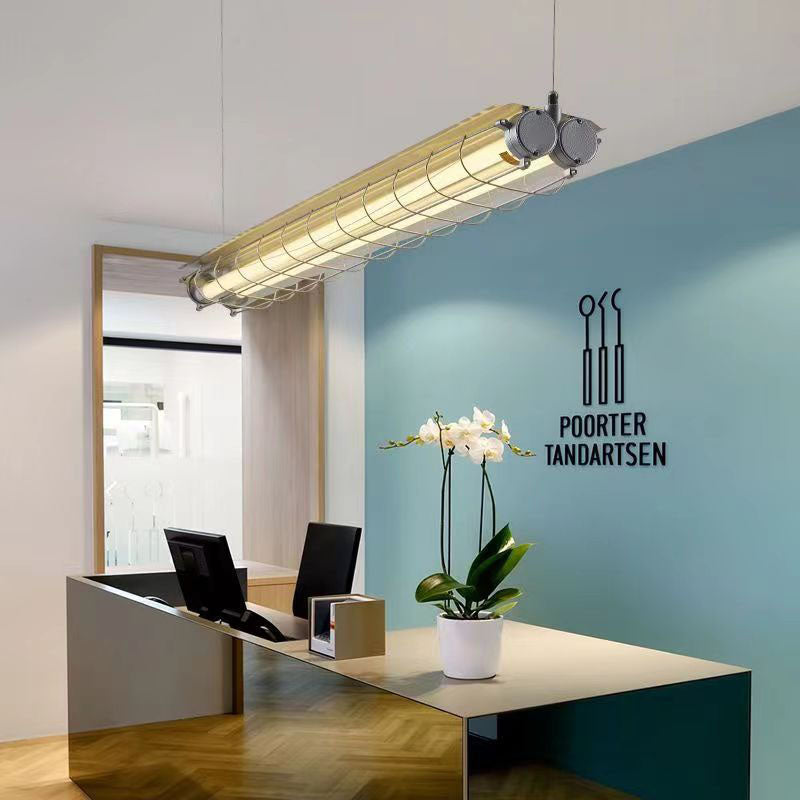 Modern Industrial Acrylic 1/2 Light Chandelier for Dining Room