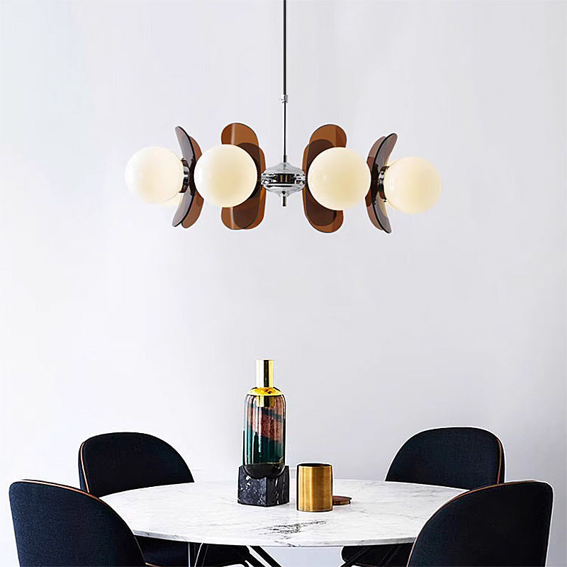 Mid-Century Modern Acrylic Magic Bean Chandelier for Living Room 3/8 Lights