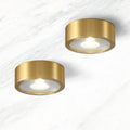 Contemporary Ultra-Thin Copper LED Flush Mount Light for Hallway Decor