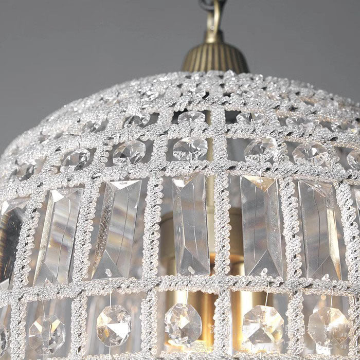 Art Deco Iron Crystal Hot Air Balloon Chandelier for Living Room