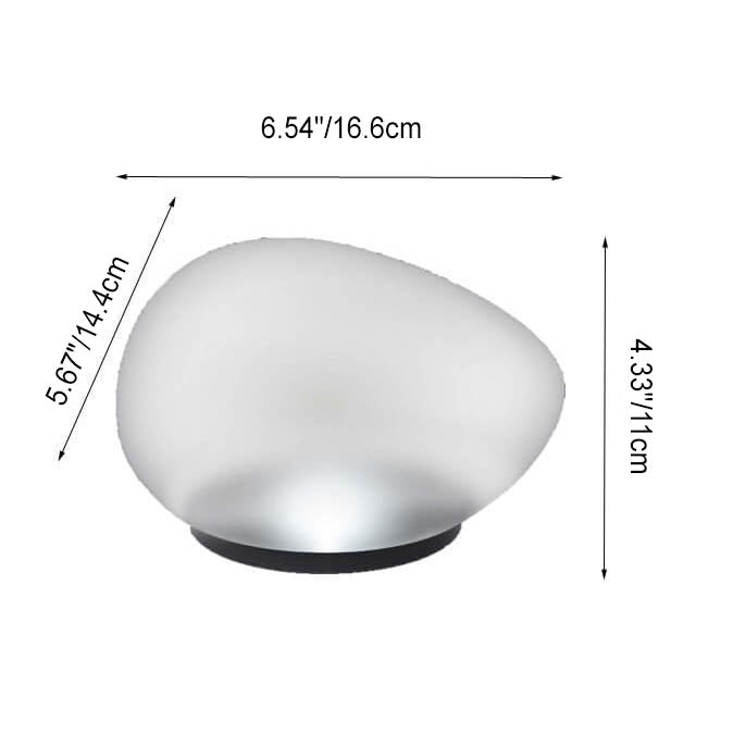 Solar Pebble Sandblasted Glass LED Garden Pathway Light for Outdoor Use