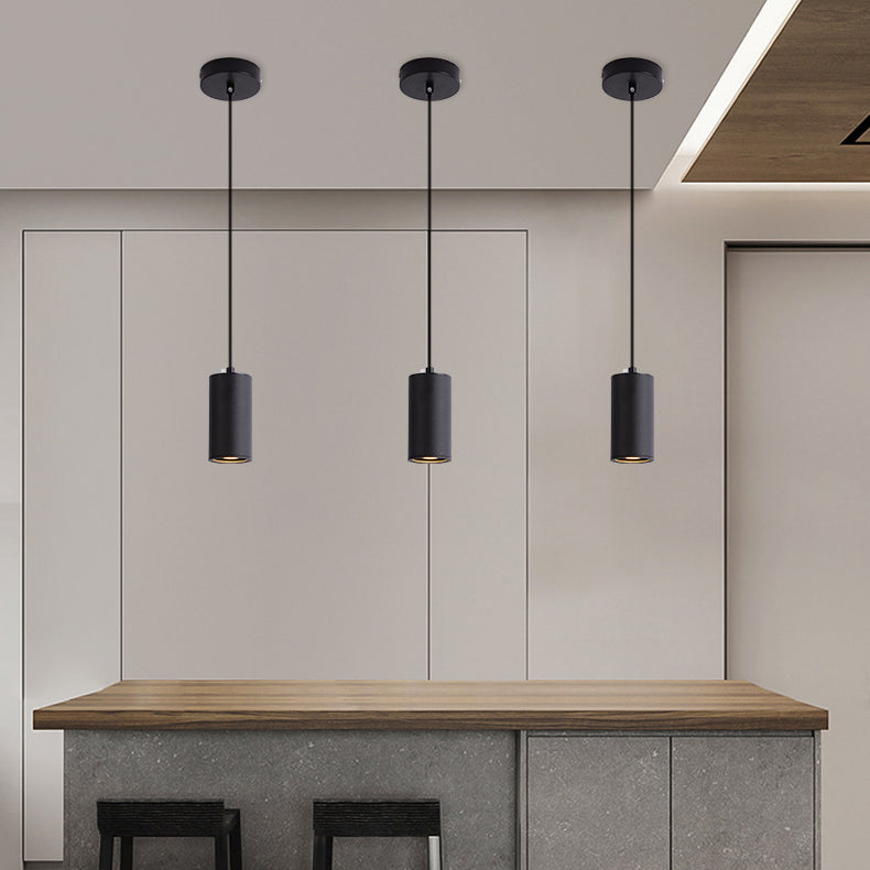 Modern Black Iron Mini Pendant Light Fixture for Minimalist Living Room