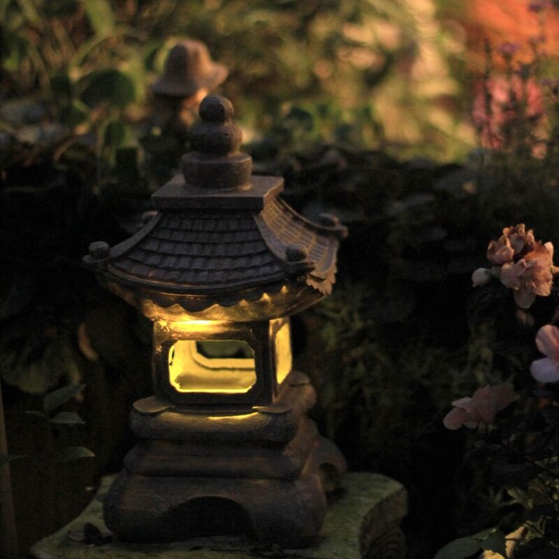 Japanese Zen Waterproof Stone Pagoda LED Garden Accent Light