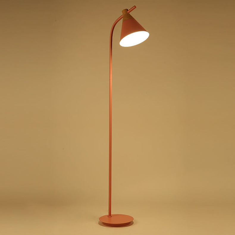 Nordic Style Round Macaron Metal Floor Lamp for Contemporary Living Room