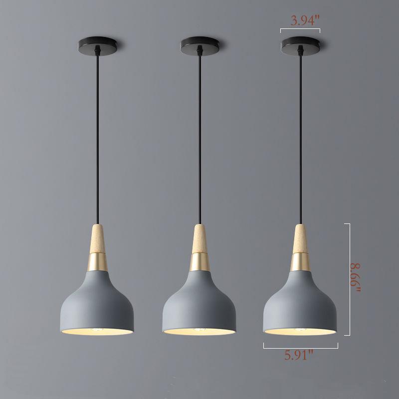 Contemporary Macaron Disc 1-Light Pendant Lamp for Kitchen & Dining Room