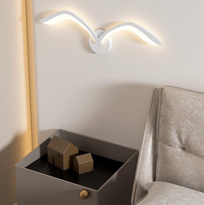 Nordic Minimalist White Acrylic LED Wall Sconce for Living Room Decor