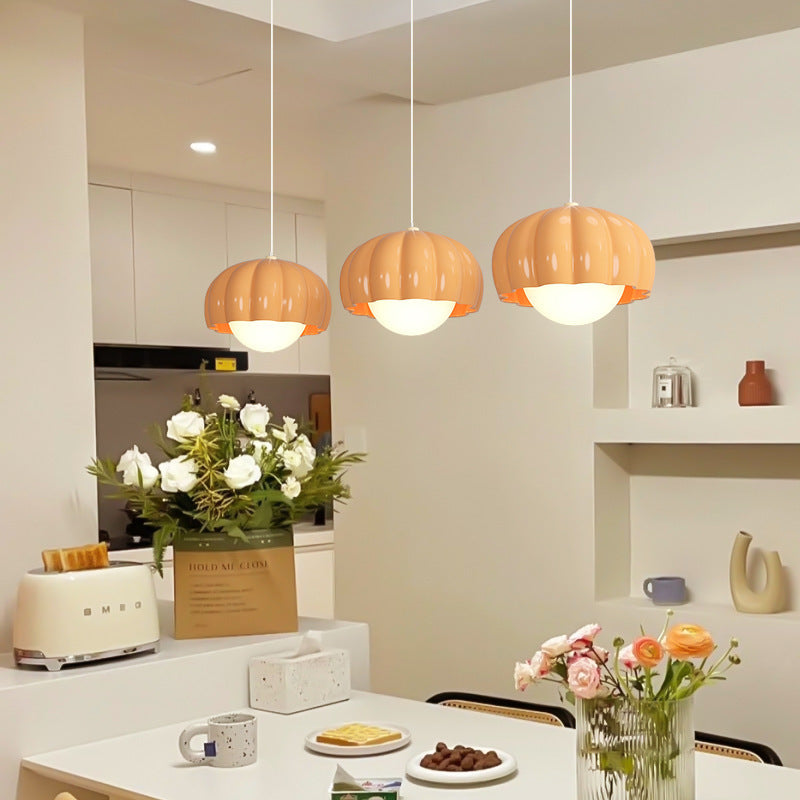 Contemporary Cream Aluminum Resin Pendant Chandelier for Dining Room