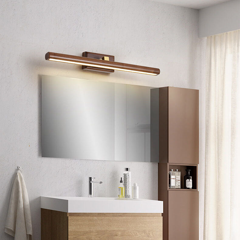 Nordic Beechwood Copper LED Vanity Wall Sconce for Bathroom & Living Room