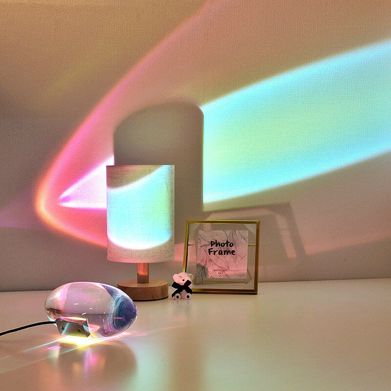 Elegant Multicolor Crystal LED Table Lamp for Bedroom & Living Room