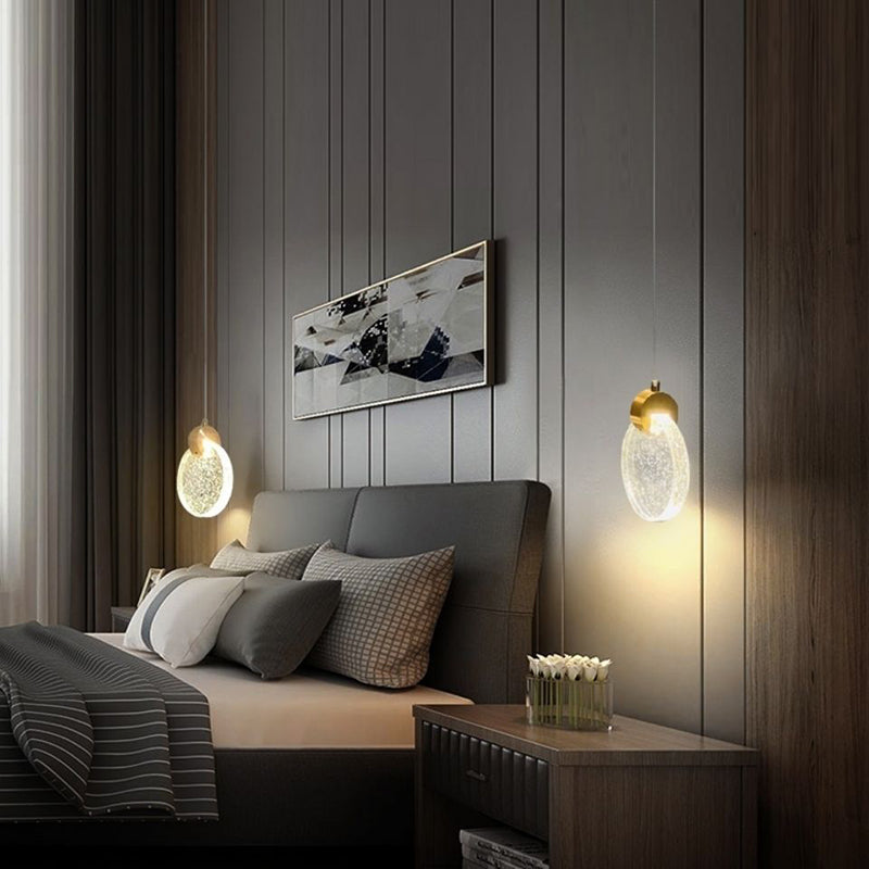 Scandinavian Water Drop Crystal LED Chandelier for Bedroom Decor