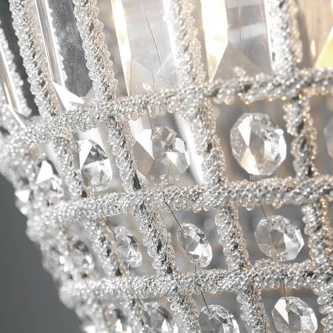 Antique French Crystal Hot Air Balloon Chandelier for Living Room Decor