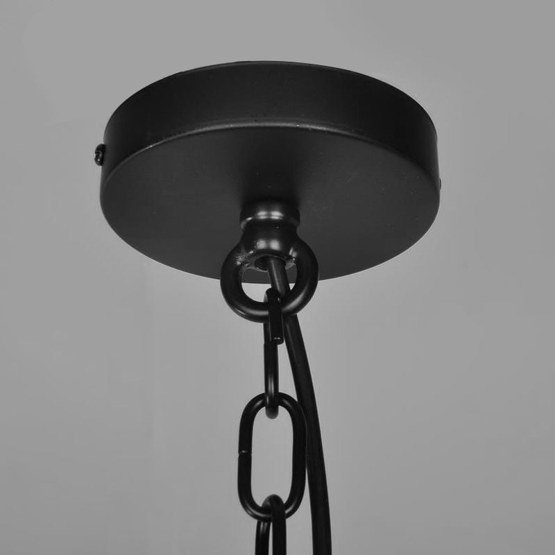 Minimalist Black Iron Square Chandelier with 4 Lights for Living Room