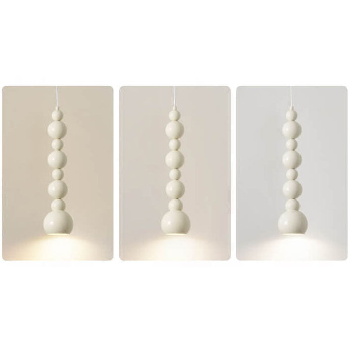 Elegant Cream Iron Gourd Chandelier Skewers for Dining Room Lighting