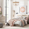 Rustic Round Hemp Rope Crystal 3-Light Chandelier for Living Room Décor