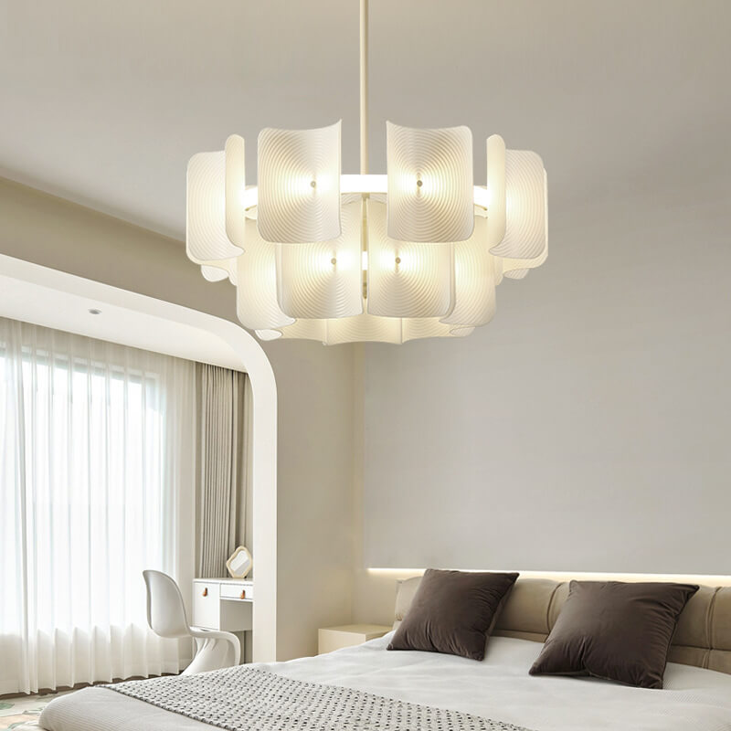 Contemporary Black Iron & Aluminum LED Island Chandelier for Kitchen