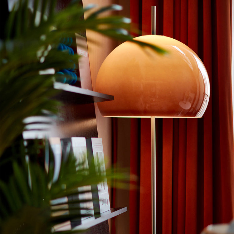 Vintage-Inspired Glass Mushroom Floor Lamp with 2 Lights for Living Room
