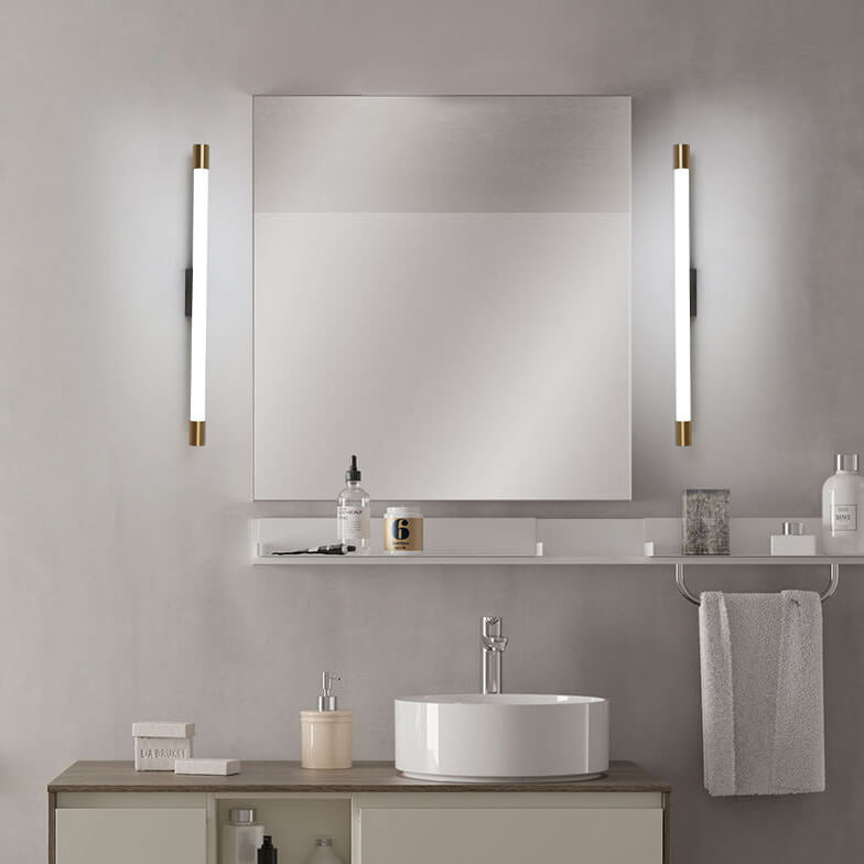 Minimalist Aluminum LED Wall Sconce Lamp in Thin Tube Design for Living Room