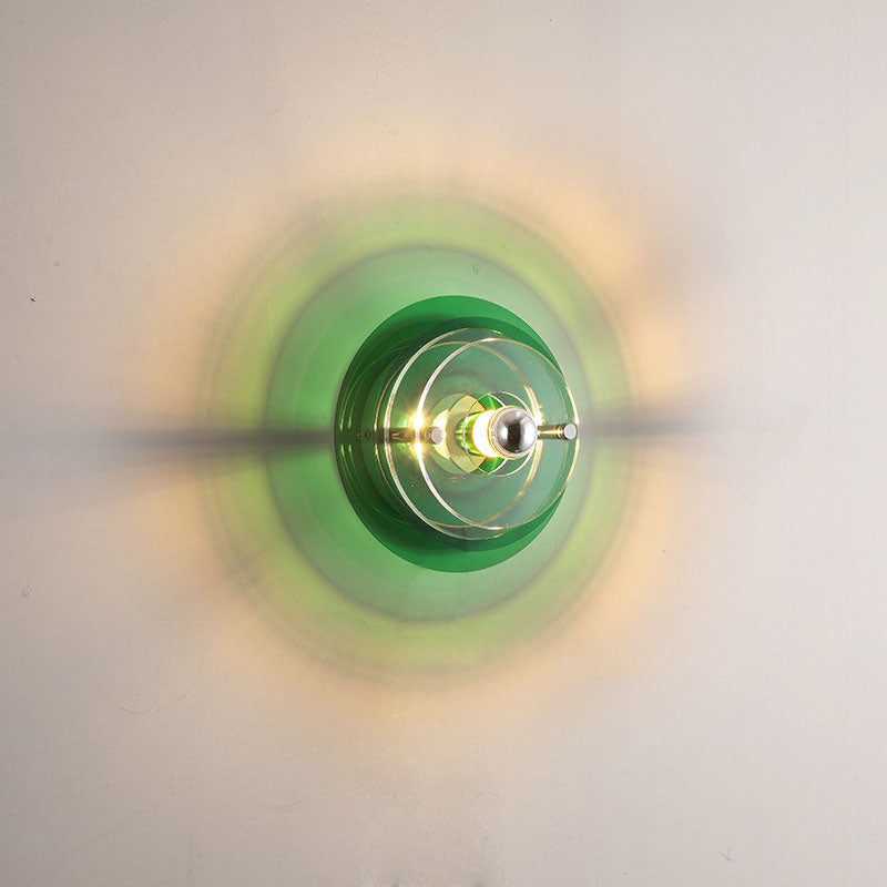 Colorful Iron Acrylic UFO Wall Sconce Light for Modern Entertainment Rooms