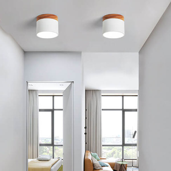 Elegant Scandinavian Solid Color LED Flush Mount Ceiling Light for Home