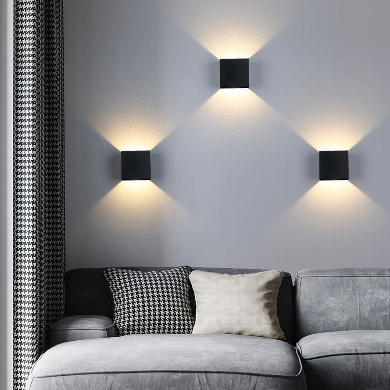 Sleek White Aluminum Square LED Wall Sconce for Contemporary Spaces