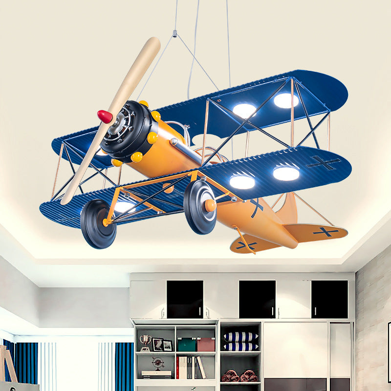 Colorful Acrylic Kids Aircraft LED Chandelier for Modern Bedroom Decor