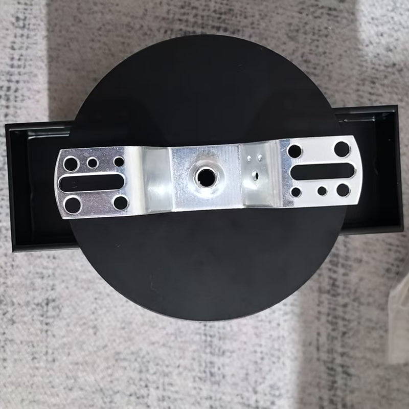 Adjustable Wall Light Base Fixture for 4-Inch Electrical Boxes, Black Metal