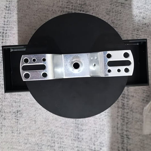 Adjustable Wall Light Base Fixture for 4-Inch Electrical Boxes, Black Metal