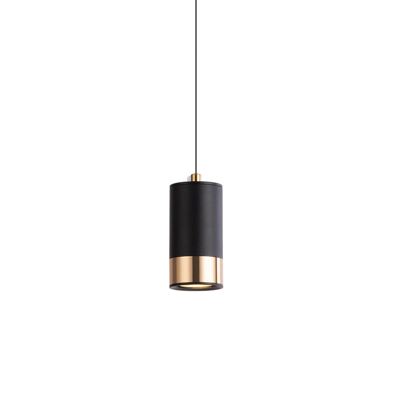 Modern Black Iron Mini Pendant Light Fixture for Minimalist Living Room