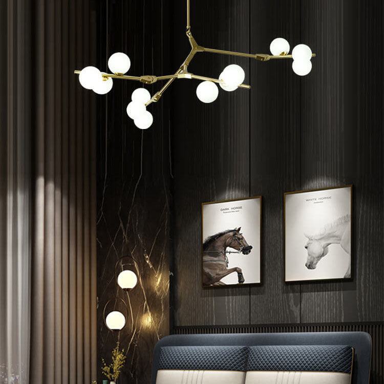 Modern Glass Chandelier with 12/18/24 Lights for Stylish Living Room