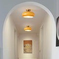 Chic Retro Round Copper Pendant Light in Solid Color for Dining Room