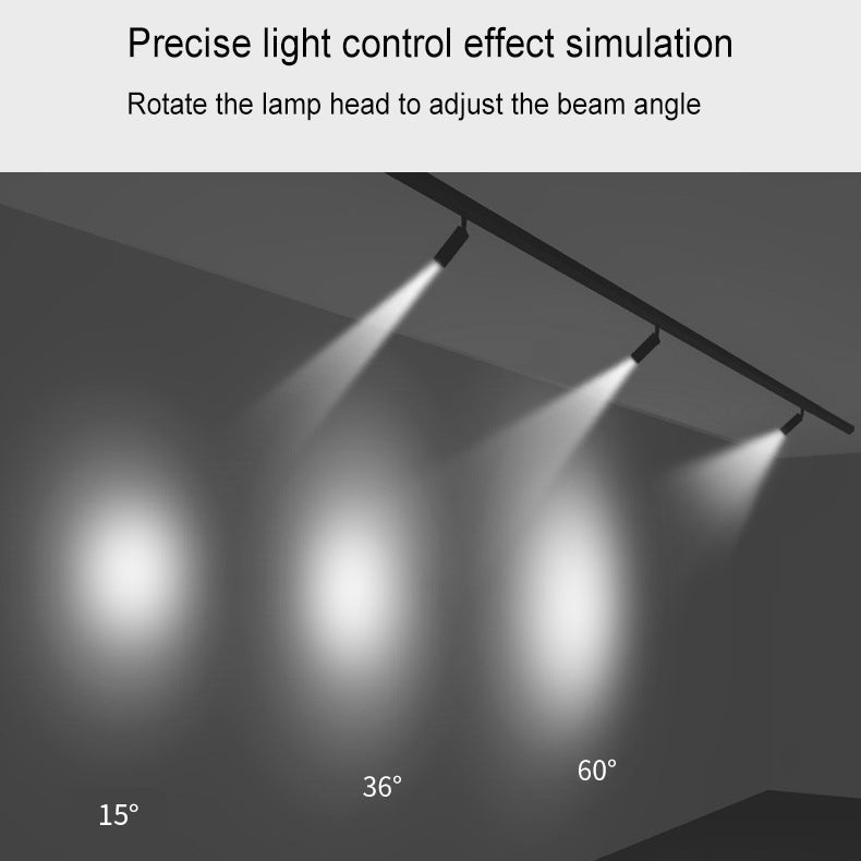 Modern Minimalist LED Track Spotlight - Adjustable Dimmable Lighting for Living Room
