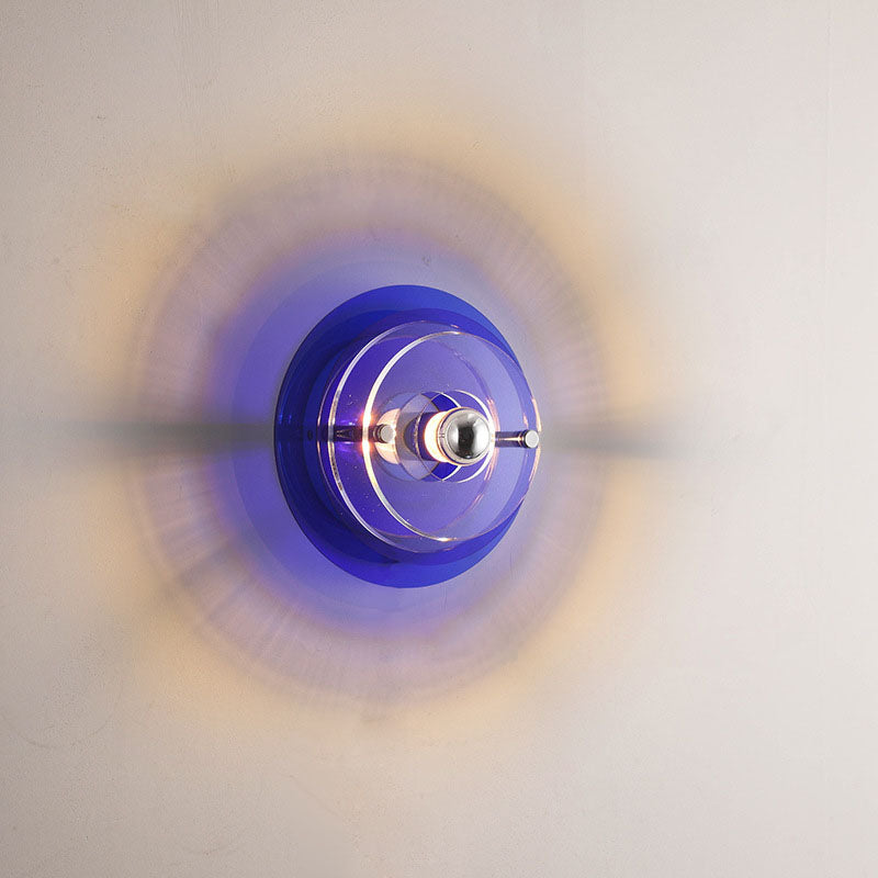 Colorful Iron Acrylic UFO Wall Sconce Light for Modern Entertainment Rooms