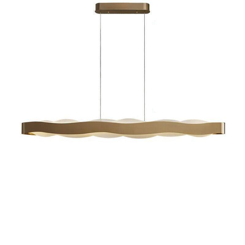 Sleek Round Acrylic Wave LED Chandelier Pendant Light for Bedroom Decor