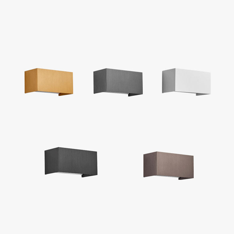 Modern Gray Aluminum Square LED Wall Sconce Lamp for Entryway Lighting