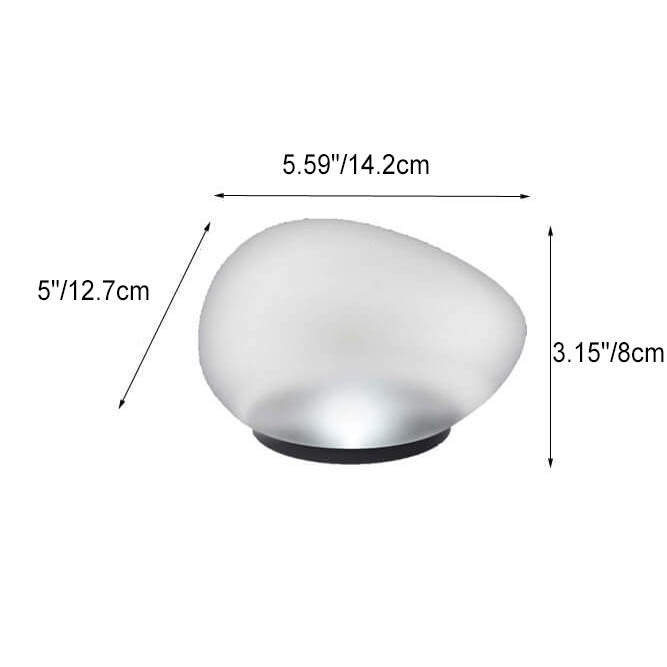 Solar Pebble Sandblasted Glass LED Garden Pathway Light for Outdoor Use